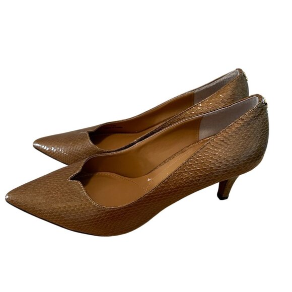 J Reneé Size 11 Womens Abigail Gold Snake Print Pointed Toe Heels - Picture 5 of 13